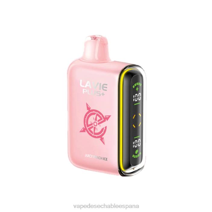 80VX99 Vape España - jugoso hielo de durazno LAVIE PLUS 15000 bocanadas