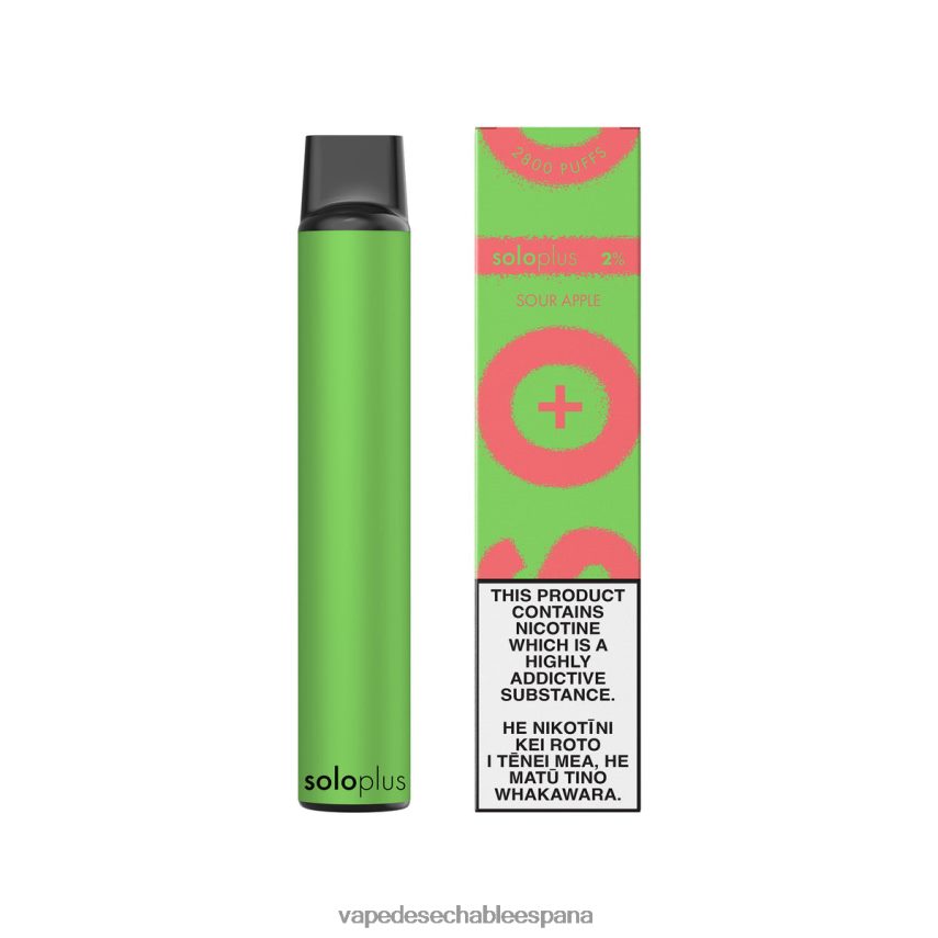 Vape Desechable España manzana agria | Solo Plus vaporizador desechable V8V02430