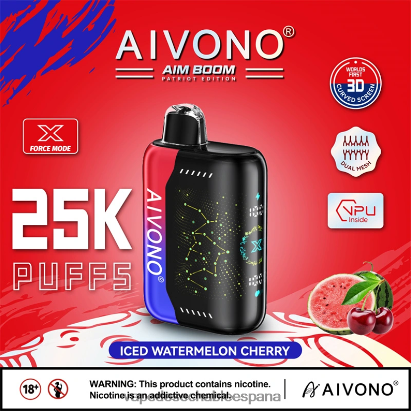 Aivono AIM BOOM 25000 cereza de sandía helada - D6NB8D347 Vape España