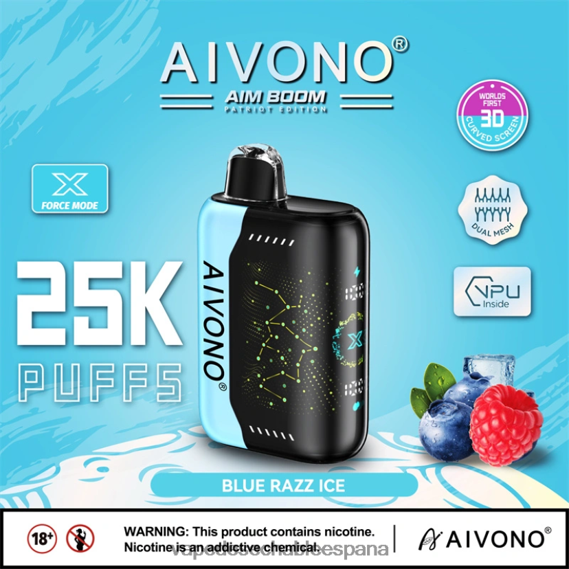 Aivono AIM BOOM 25000 hielo azul - D6NB8D345 Vape España