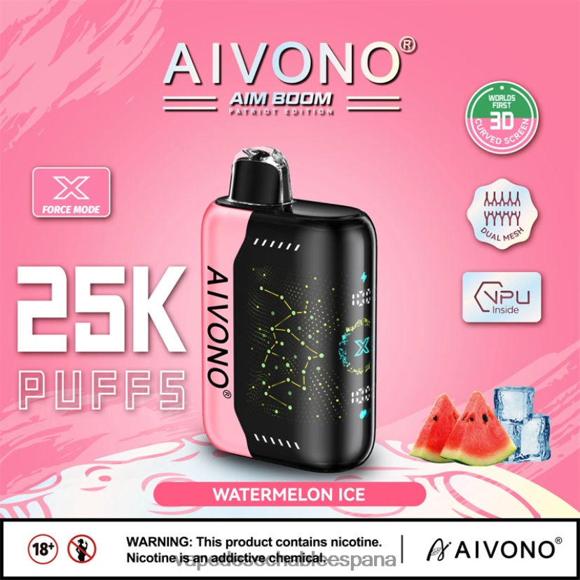 Aivono AIM BOOM 25000 hielo de sandia - D6NB8D353 Vape España