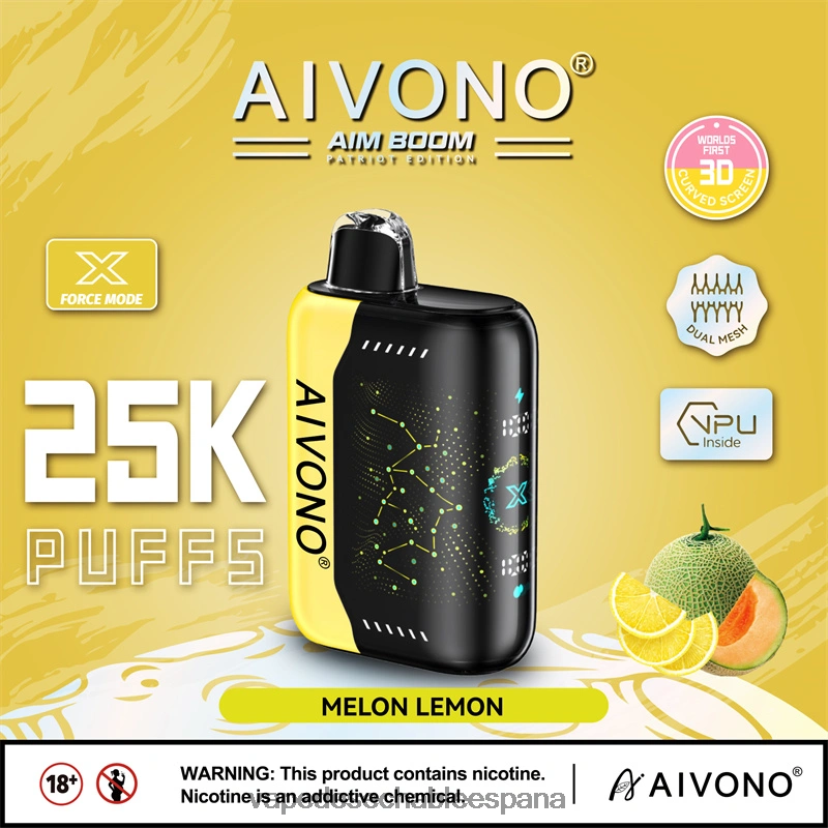 Aivono AIM BOOM 25000 melon limon - D6NB8D348 Vape Desechable España