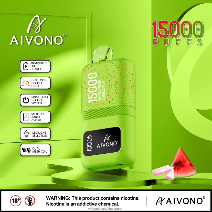 Aivono AIM magic 15000 chicle de sandía - D6NB8D65 Vape España