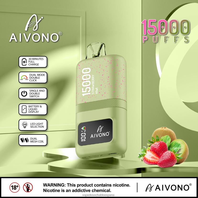 Aivono AIM magic 15000 kiwi fresa - D6NB8D63 Vape España