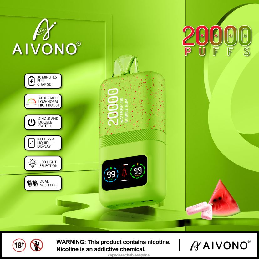 Aivono AIM magic 20000 chicle de sandía - D6NB8D82 Vape Desechable España