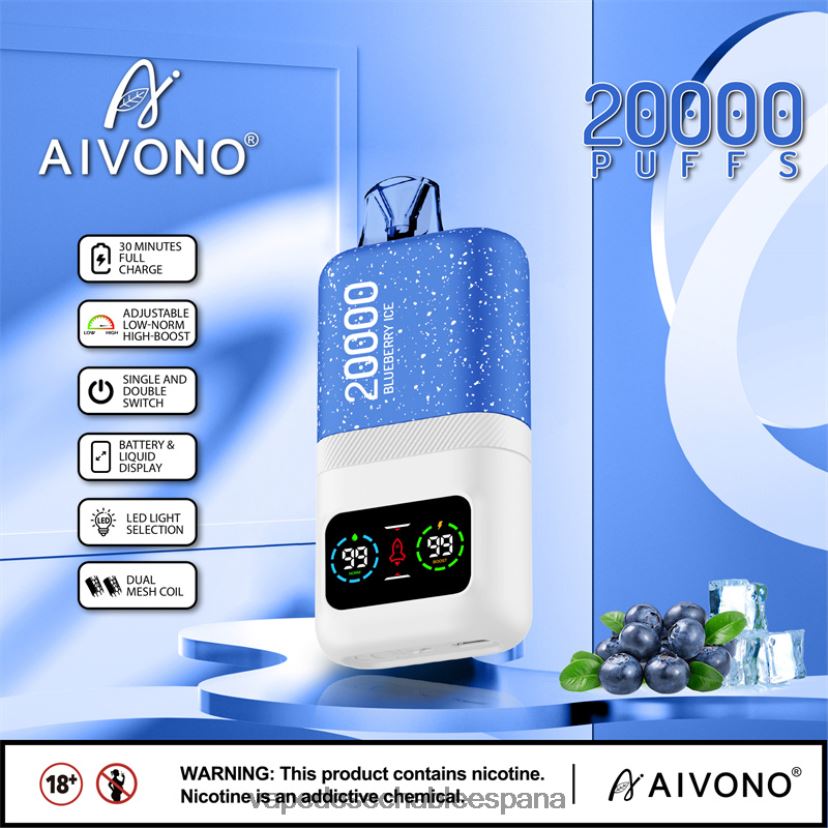 Aivono AIM magic 20000 hielo de arándanos - D6NB8D73 Vape España