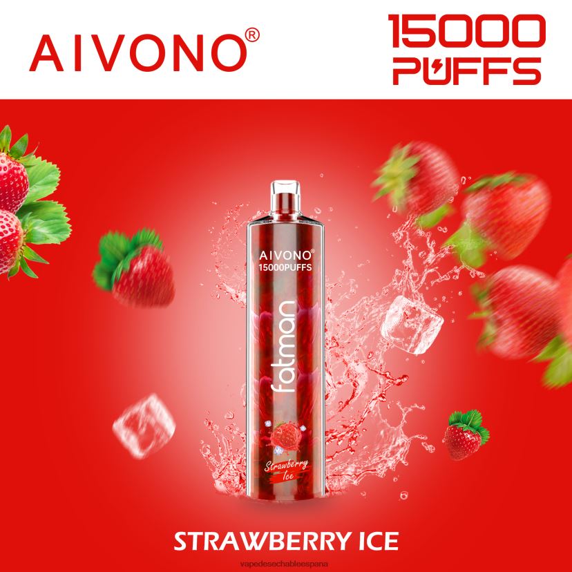 Aivono FATMAN 15000 hielo de fresa - D6NB8D11 Vape España