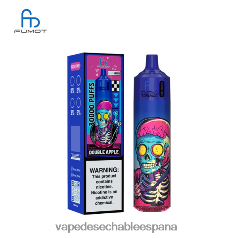 Fume Vape España H8H6H611 manzana doble Fumot Tornado música de 30k