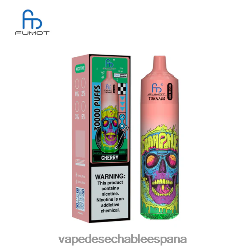 Fume Vape España H8H6H67 cereza Fumot Tornado música de 30k