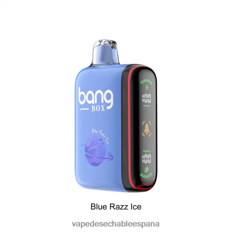 Fume Vape España RB4TN26 hielo azul - Bang Box Pantalla de potencia inteligente de 9000-18000 inhalaciones