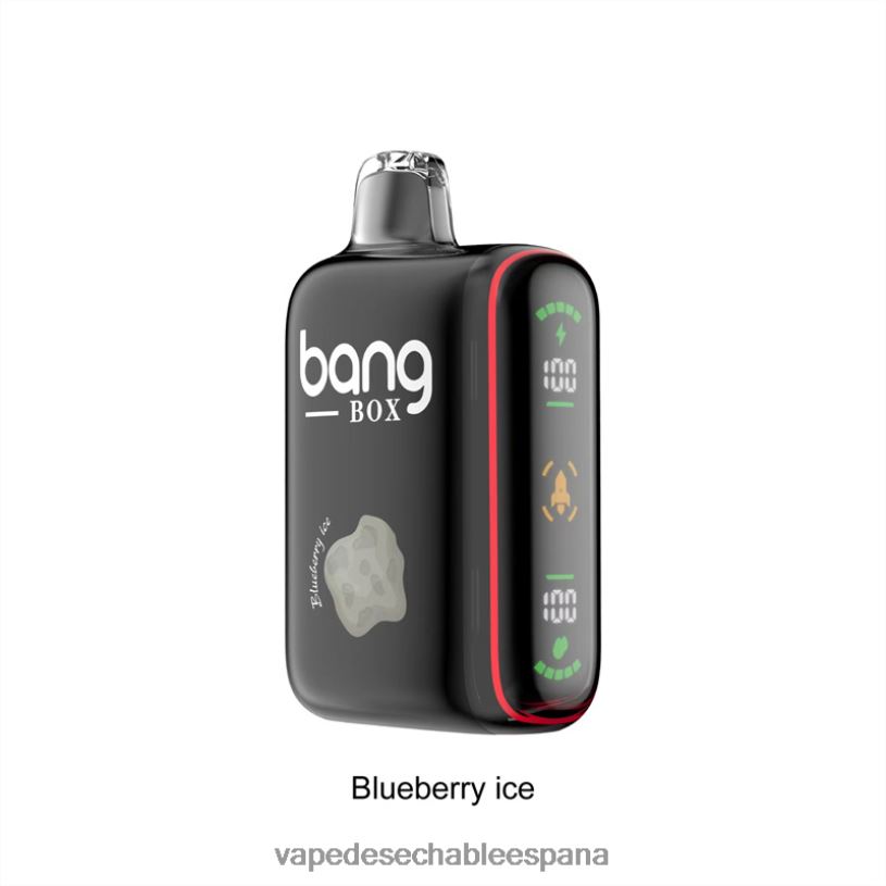 Fume Vape España RB4TN32 hielo de arándanos - Bang Box Pantalla de potencia inteligente de 9000-18000 inhalaciones