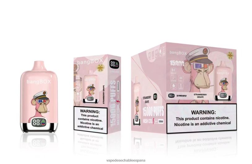 Fume Vape España RB4TN44 uva fresa - Bang Box 15000 bocanadas