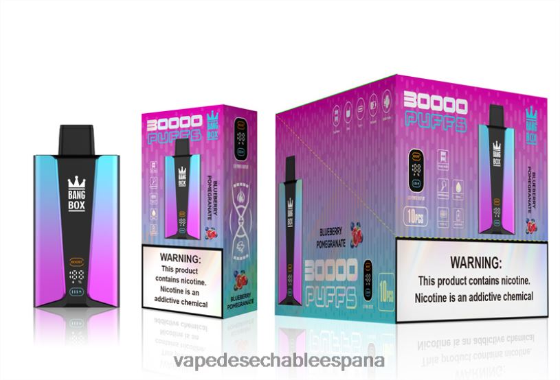 Fume Vape España RB4TN80 pomgerante de arándanos - Bang Box Pantalla inteligente de 30000 inhalaciones