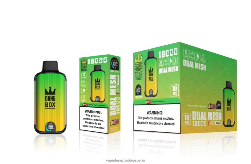 Fume Vape España RB4TN89 sandia mango durazno - Bang Box 18000 bocanadas