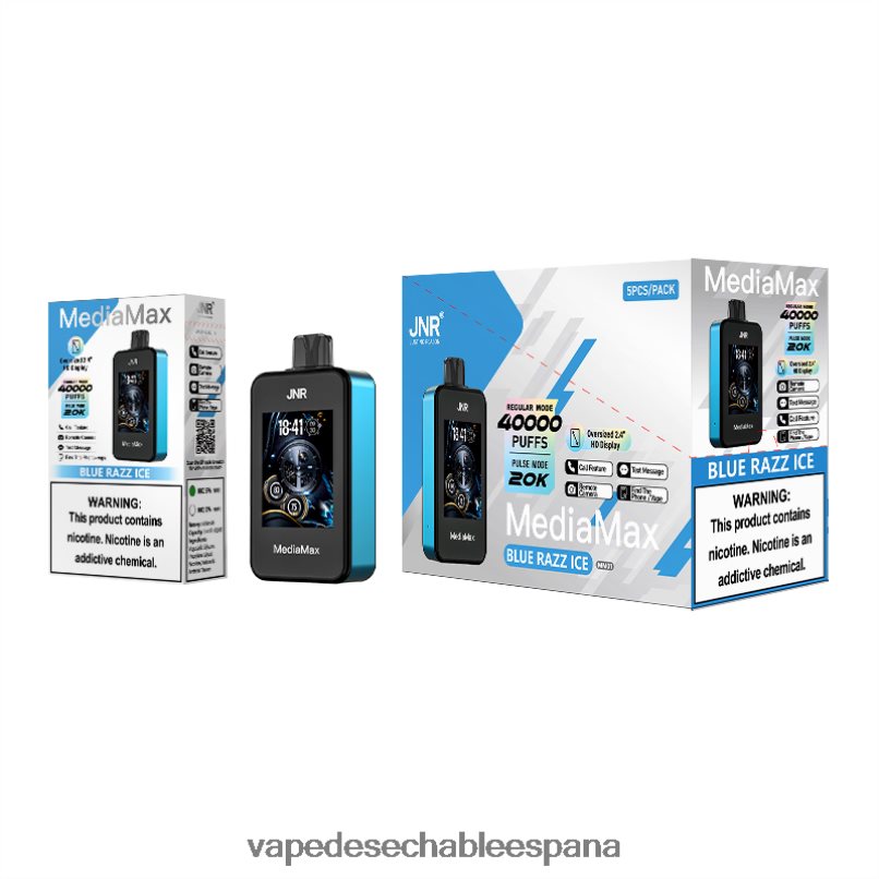 JNR MediaMax bocanada de 40k hielo azul T60F6R21 - Vape Official Website