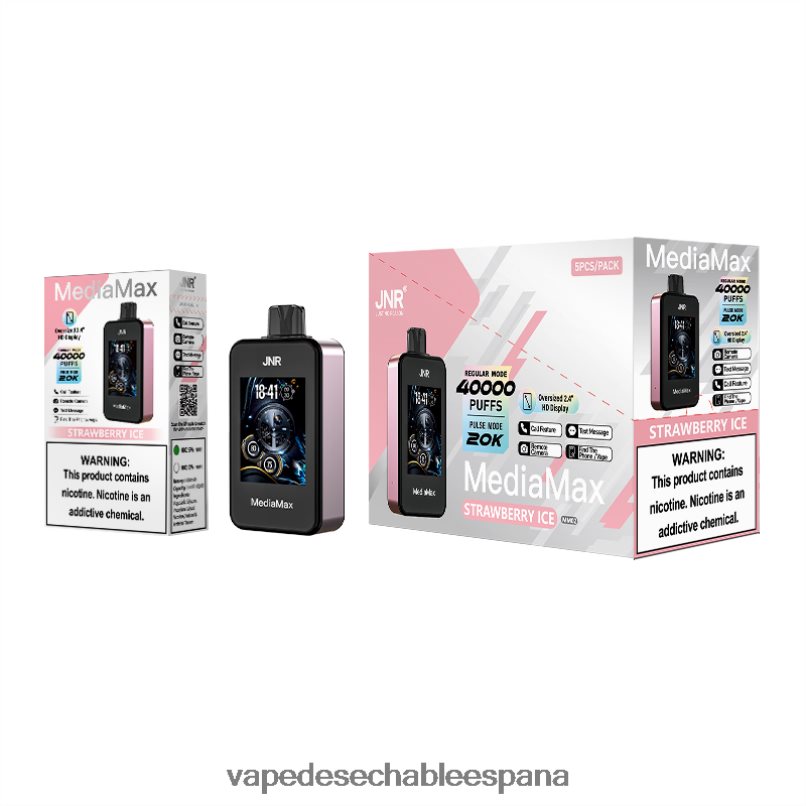 JNR MediaMax bocanada de 40k hielo de fresa T60F6R17 - Vape Spain