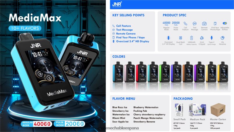 JNR MediaMax bocanada de 40k hielo de manzana agria T60F6R20 - Vape Store