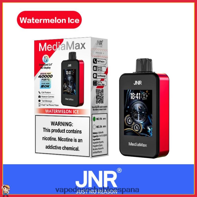 JNR MediaMax bocanada de 40k hielo de sandia T60F6R18 - Vape España