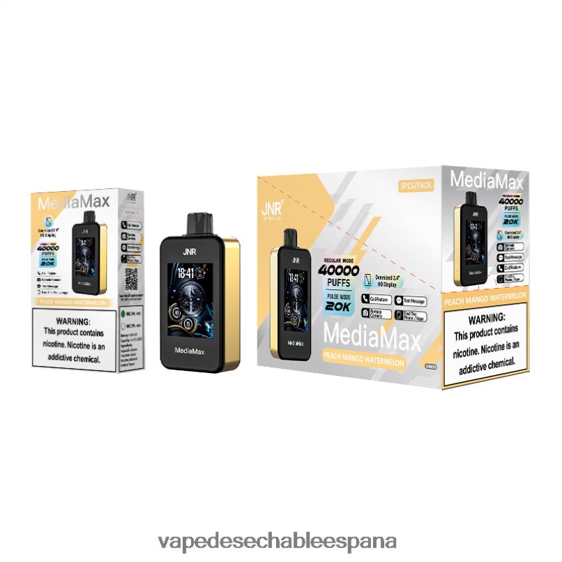 JNR MediaMax bocanada de 40k sandia mango durazno T60F6R15 - Vape Online Shopping