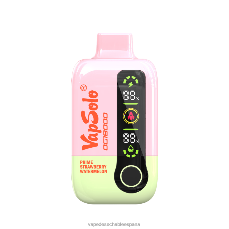 VapSolo dg18000 - Vape Recargable 8LD4V6 sandía fresa de primera