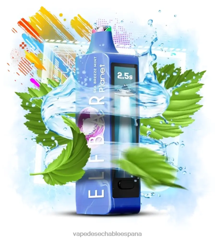 Vape Desechable España 8606Z18 - menta brisa marina Elf Bar Planet 25000