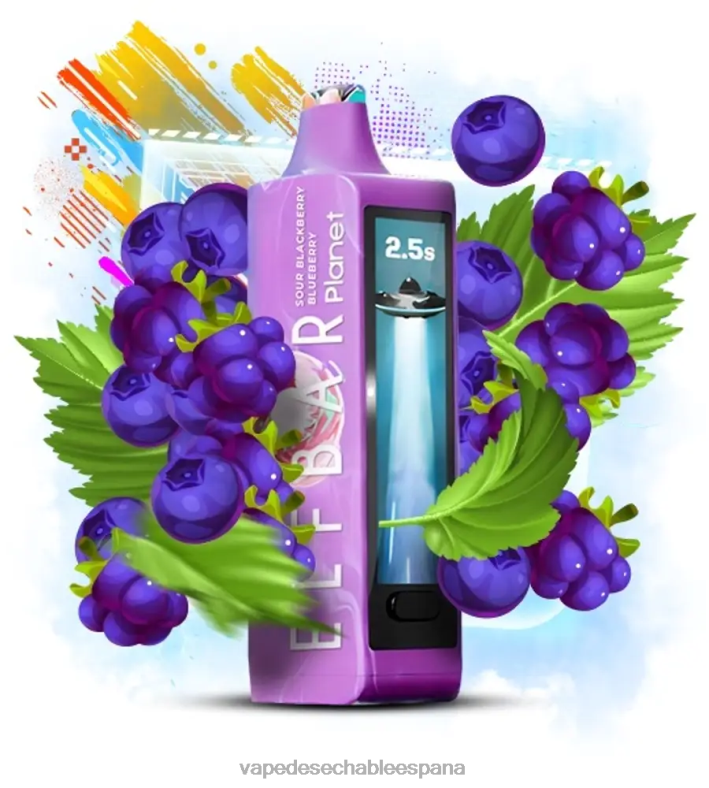 Vape Desechable España 8606Z22 - mora agria arándano Elf Bar Planet 25000