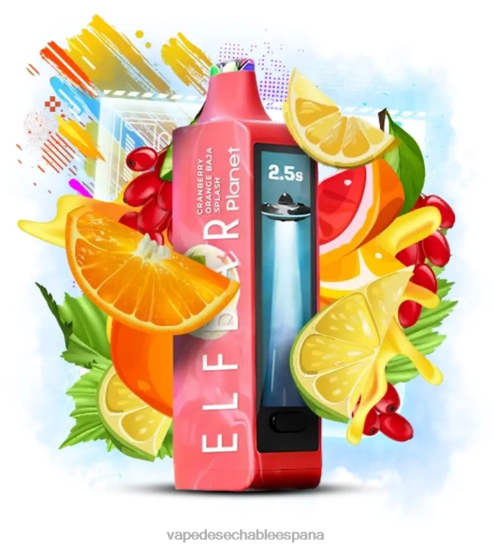 Vape Desechable España 8606Z30 - arándano naranja baja splash Elf Bar Planet 25000