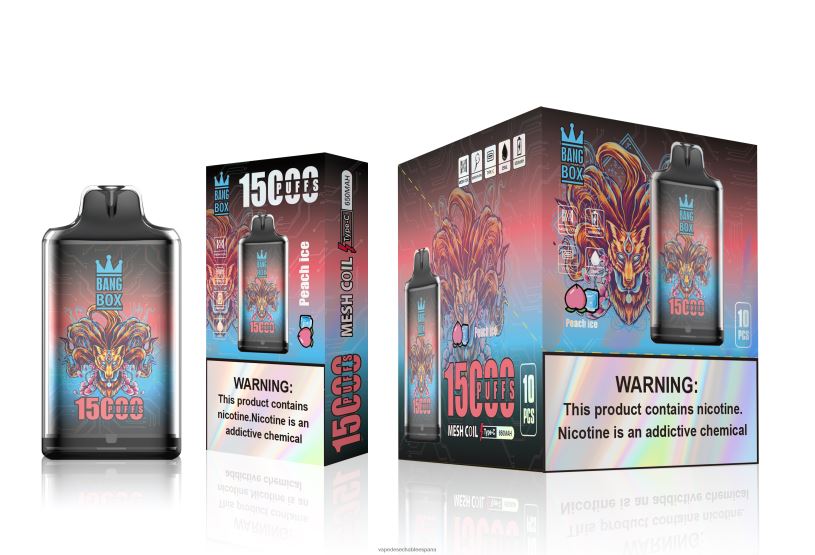 Vape Desechable España RB4TN102 hielo de durazno - Bang Box s1-15000 bocanadas