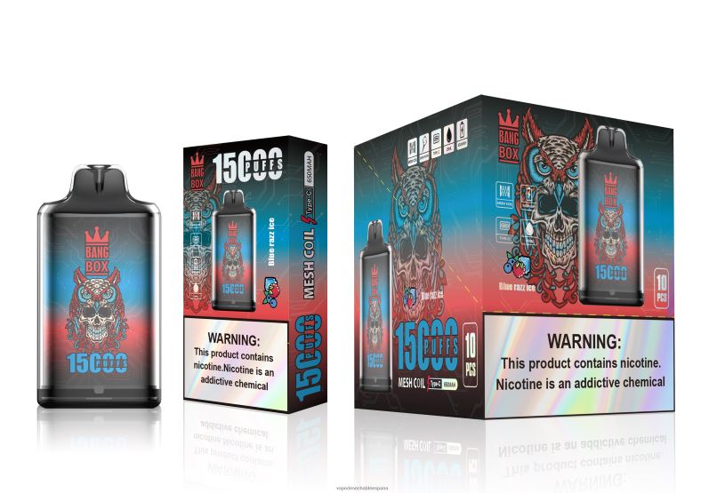 Vape Desechable España RB4TN108 hielo azul - Bang Box s1-15000 bocanadas