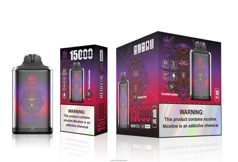 Vape Desechable España RB4TN111 uva fresa - Bang Box s1-15000 bocanadas
