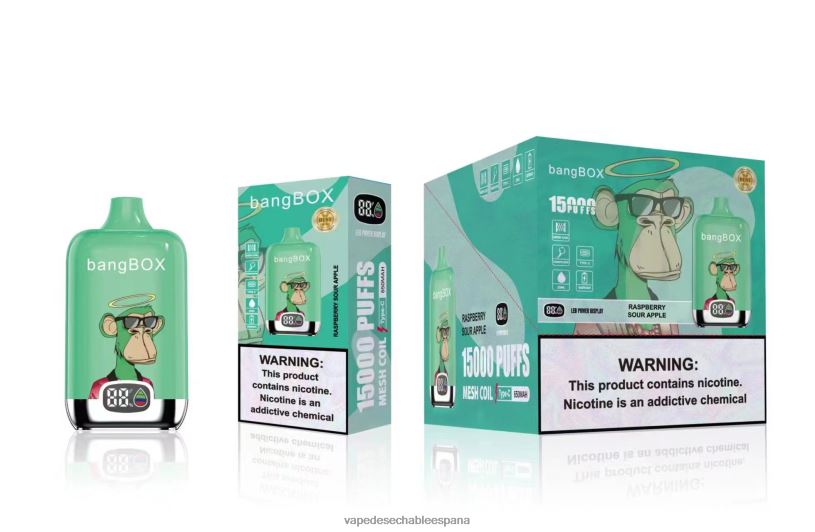 Vape Desechable España RB4TN42 manzana agria de frambuesa - Bang Box 15000 bocanadas