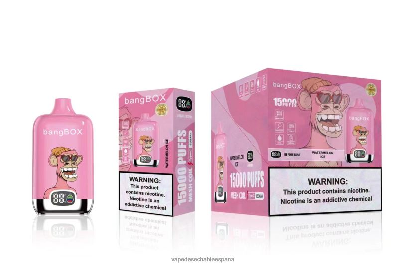 Vape Desechable España RB4TN45 hielo de sandia - Bang Box 15000 bocanadas