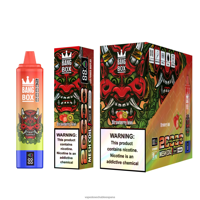 Vape Desechable España RB4TN51 kiwi fresa - Bang Box Pantalla inteligente de 20000 inhalaciones