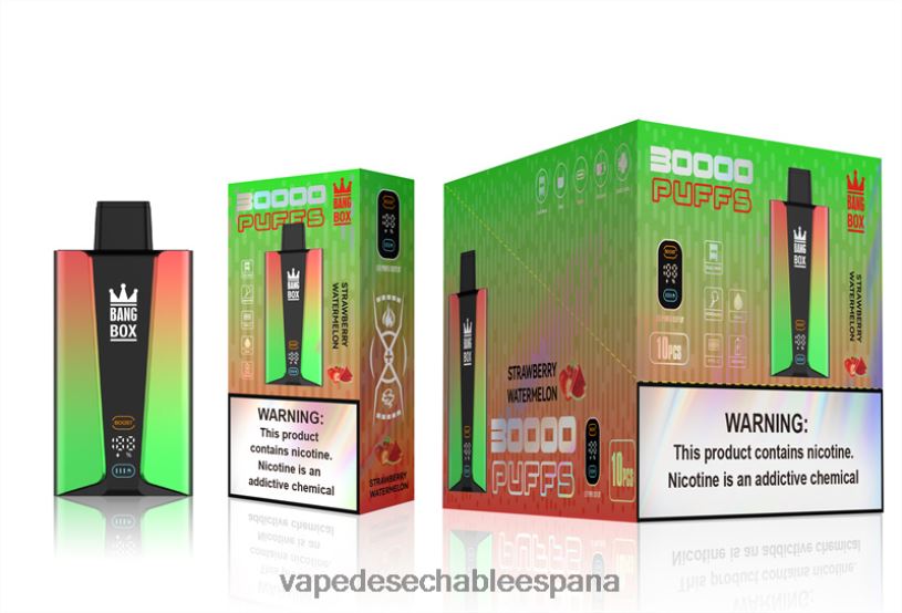 Vape Desechable España RB4TN75 sandia fresa - Bang Box Pantalla inteligente de 30000 inhalaciones