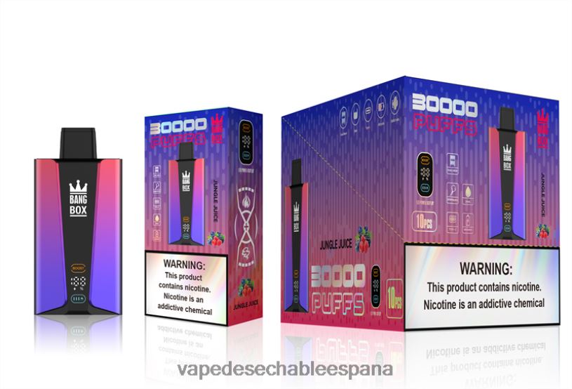 Vape Desechable España RB4TN78 jugo de la selva - Bang Box Pantalla inteligente de 30000 inhalaciones