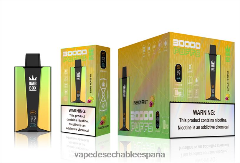 Vape Desechable España RB4TN84 granadilla - Bang Box Pantalla inteligente de 30000 inhalaciones