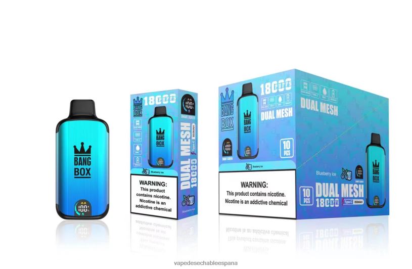 Vape Desechable España RB4TN90 hielo de arándanos - Bang Box 18000 bocanadas