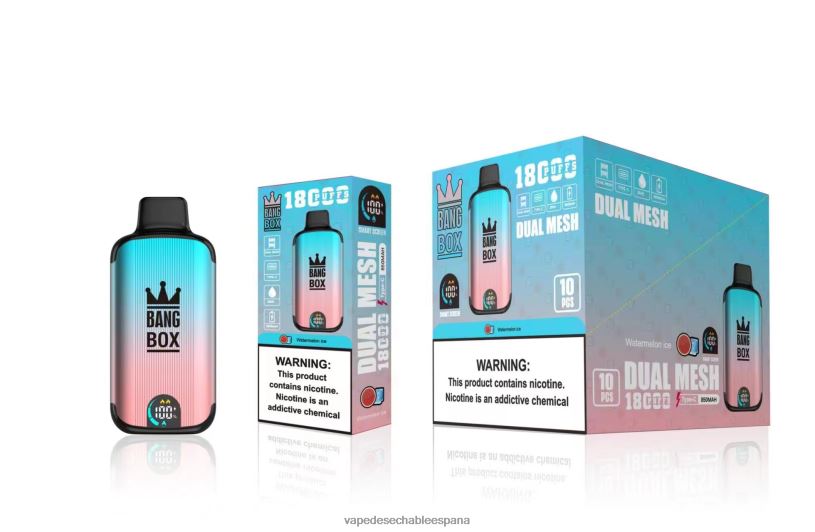 Vape Desechable España RB4TN96 hielo de sandia - Bang Box 18000 bocanadas