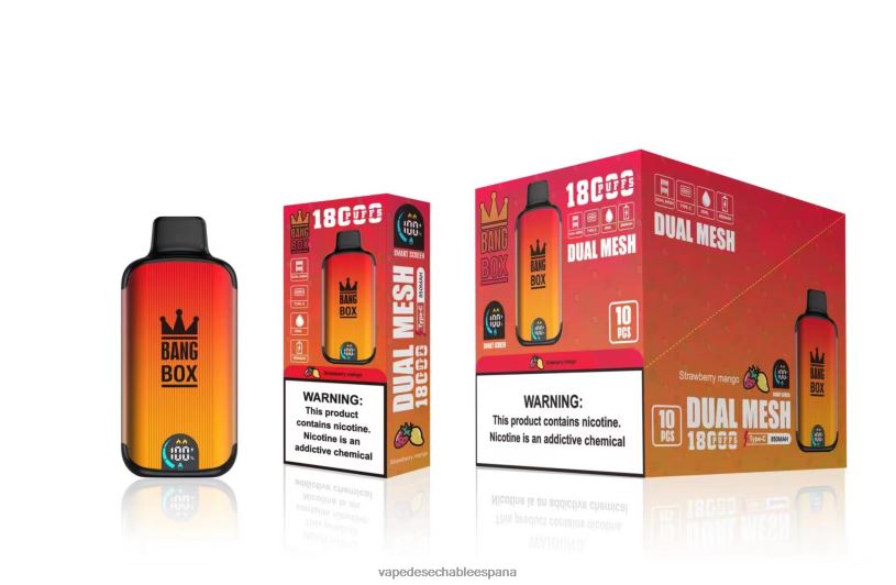 Vape Desechable España RB4TN99 mango fresa - Bang Box 18000 bocanadas