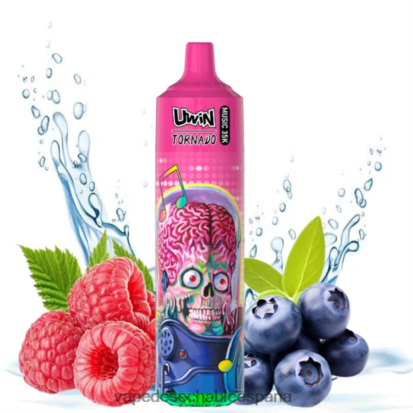 Vape Desechable España frambuesa arándano | UWIN CRYSTAL vaporizador desechable 35k 06V4DN16