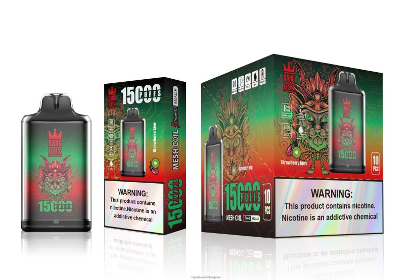 Vape España RB4TN100 kiwi fresa - Bang Box s1-15000 bocanadas