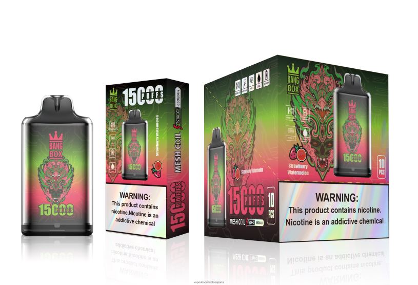 Vape España RB4TN103 sandia fresa - Bang Box s1-15000 bocanadas