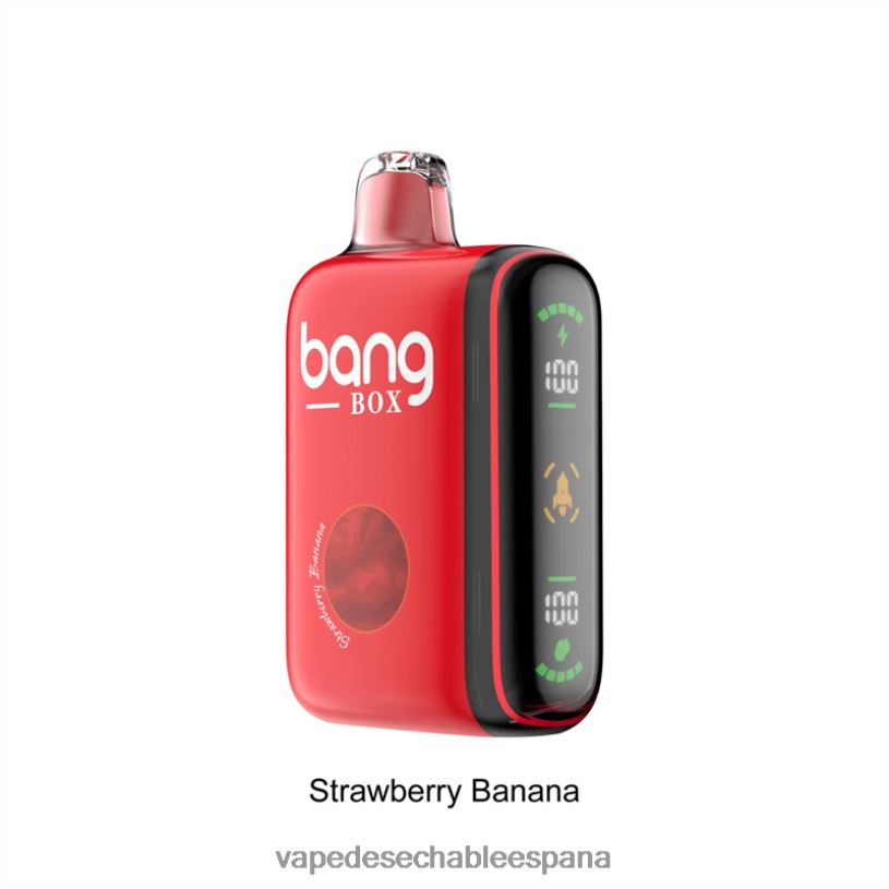 Vape España RB4TN25 plátano fresa - Bang Box Pantalla de potencia inteligente de 9000-18000 inhalaciones