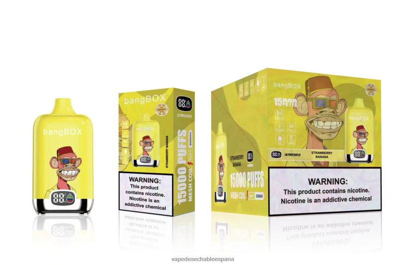 Vape España RB4TN43 plátano fresa - Bang Box 15000 bocanadas