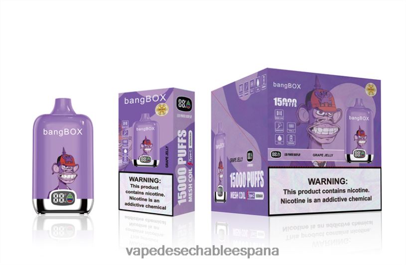 Vape España RB4TN49 gelatina de uva - Bang Box 15000 bocanadas
