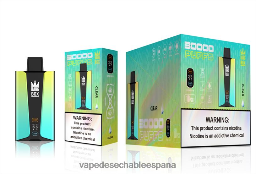 Vape España RB4TN76 claro - Bang Box Pantalla inteligente de 30000 inhalaciones