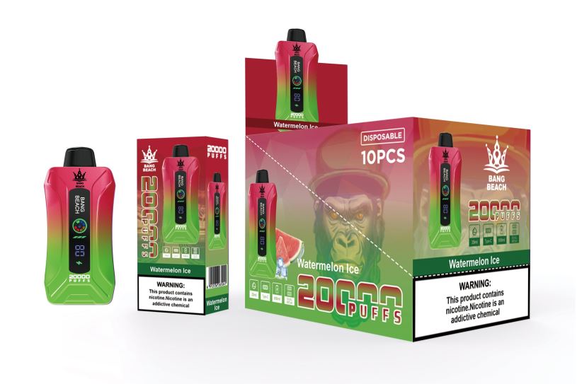 Vape España RB4TN7 hielo de sandia - Bang Beach vape elegante de la pantalla de 20000 soplos