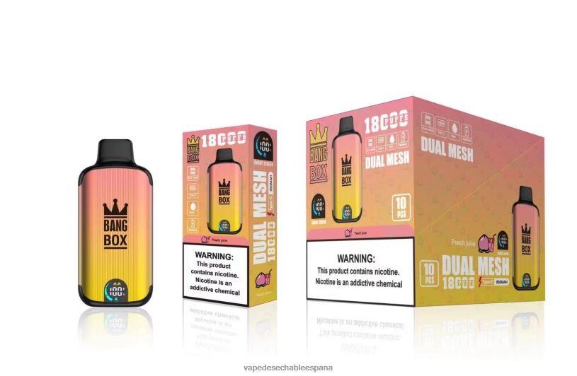 Vape España RB4TN91 jugo de durazno - Bang Box 18000 bocanadas