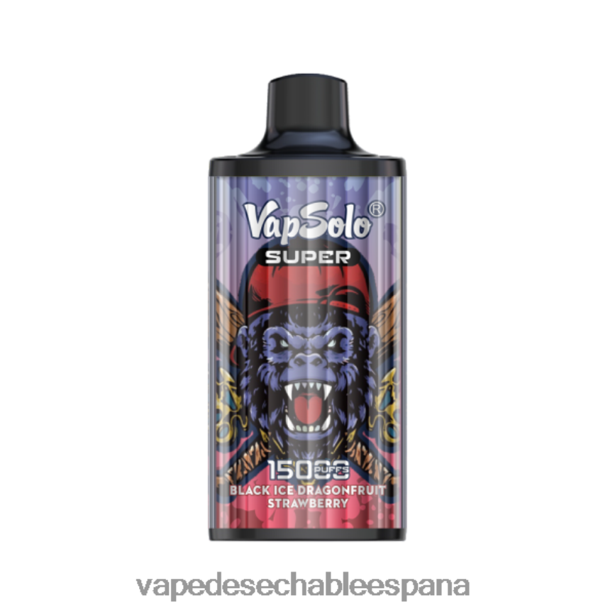 Vapsolo SUPER vaporizador desechable fresa de drango de hielo negro 402HB2125 Vape Desechable España