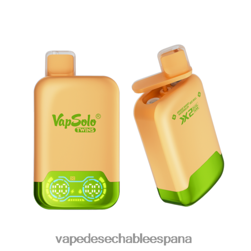 Vapsolo TWINS vaporizador desechable sandía mango naranja y red bull 402HB2142 Vape Bang Box 12000